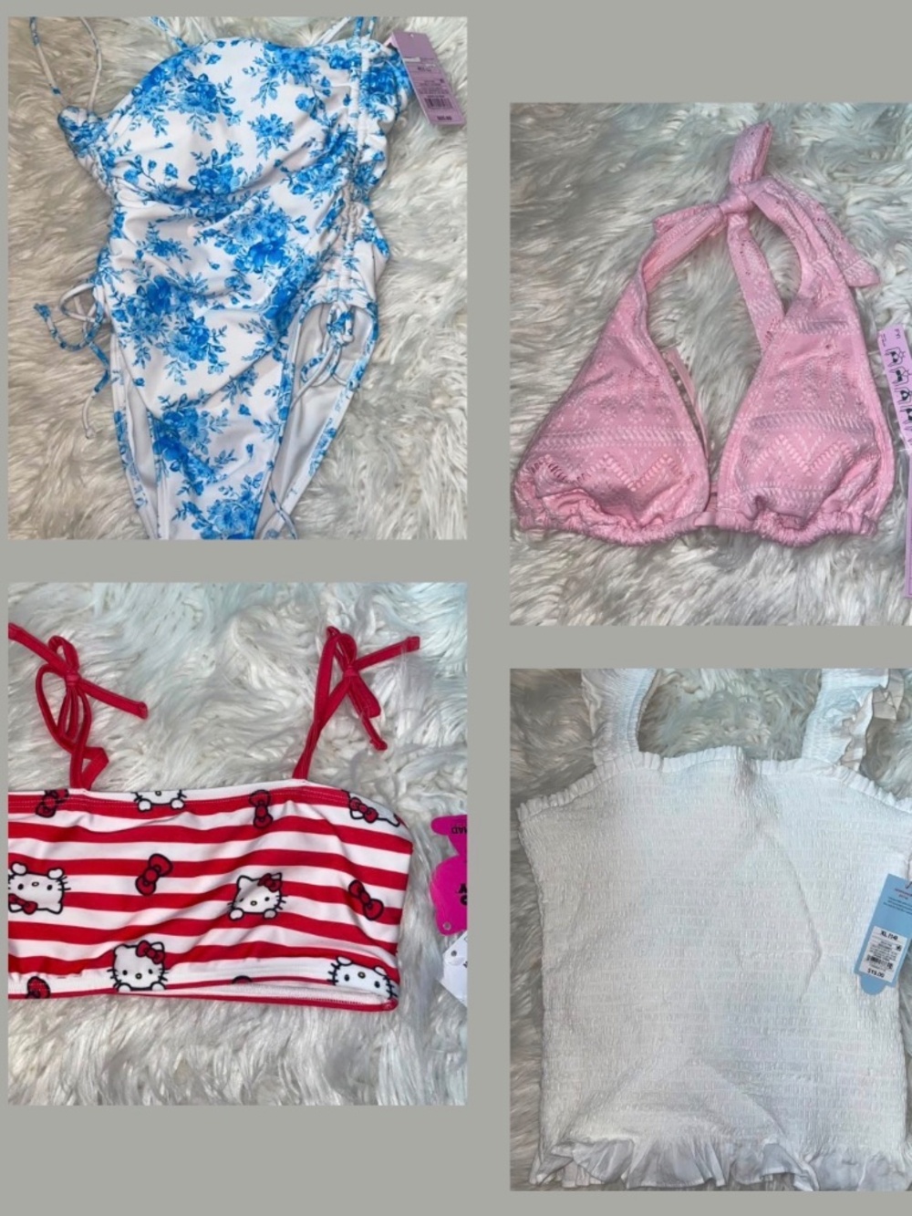 Women & Girls Summer Bundle bikini top, tank, one piece swim suit, Hello Kitty